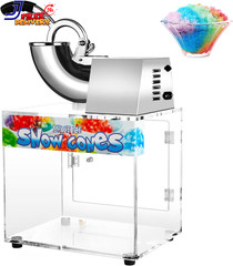 48L Snow Cone Machine 500LB/H Commercial Shaved Ice Machine 300W Electric Ice