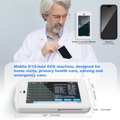 NEW 6/12-lead Electrocardiograph ECG EKG Machine + Glasgow ECG Interpretation