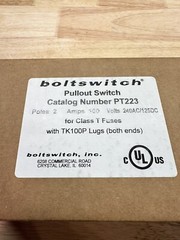 Boltswitch PT223 2 Pole 100 Amp 240v 1 Phase Pull Out Disconnect Switch New