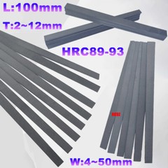 HRC89-93 Tungsten Steel Flat Bar Rod Strip Length 100mm Turning Tools T:2mm~12mm