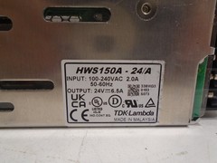 TDK LAMBDA HWS150A-24/A POWER SUPPLY AC-DC 24V 6.5A