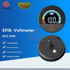 Battery Capacity Voltage Meter, 12V 24V 48V 60V 84V IP68 Waterproof LCD Battery
