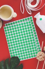 Royal Green Color-Coding Dot Stickers on Rolls 10MM (3/8 Inch) 3000 Labels