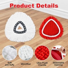 Mop Replace Head for O Cedar, Spin Mop Heads Replacements for Ocedar Spin Mop…