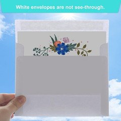 50 Packs 5×7 Envelopes, White A7 Envelopes for (5.25×7.25in),