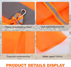 4 Pcs Airport Windsocks Measurement Sock Bag with Reflective Belt Oxford Fabric