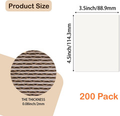 3.5X4.5 White Corrugated Cardboard Sheets, Flat Card Boards Inserts for Crafts,