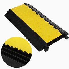 3 Channel Rubber Cable Protector Ramps 28000 lbs Capacity Speed Bump Driveway