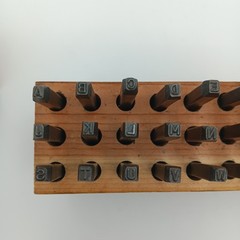 Young Bros. Stamp Works 1/8″ complete 36 piece set, steel letters & Num. , 3.2mm