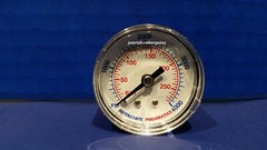 Compressor Pressure Gauge 1/8″ Brass NPT Back Mount 4000 PSI 1.5″ Chrome Case