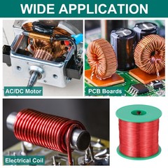 31 AWG Magnet Wire, 31 Gauge 16 oz Enameled Copper Wire, 155C(311F), Red,Green