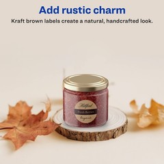Avery Kraft Brown Round Labels Sure Feed Technology 1.5 Diameter 2000 Kraft