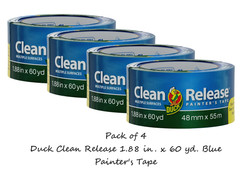 Duck Clean Release Blue Painter’s Tape 1.88 in x 60 yd – 4 Rolls