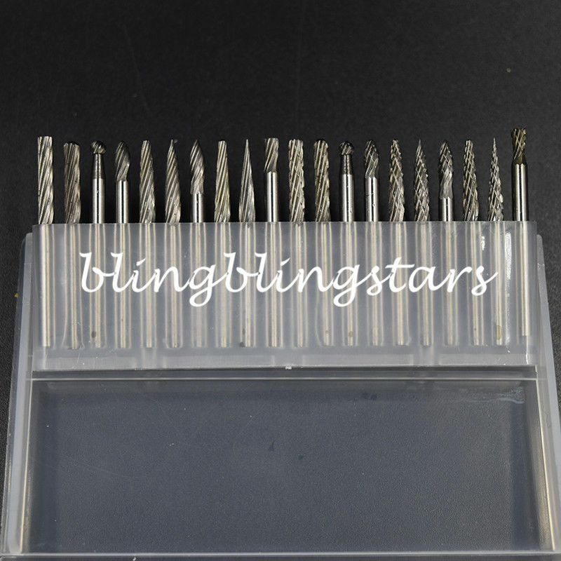 20 Pcs/Set Dental Lab Polishing Carbide Burs Bur Drills Tungsten Steel (3*3)