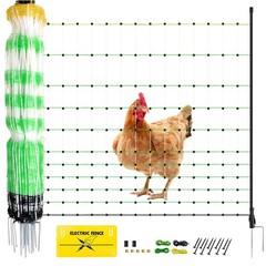 Electric Fence Netting – Chicken Fences for The Yard Semi-Rigid Net for Lives…