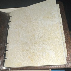 C.R. Gibson Illustrated Address & Telephone Book 6-Ring A-Z Binder Brown