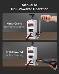 VEVOR Manual Wire Stripper Machine Stripping 0.06-1.18 in Hand or Drill Powered