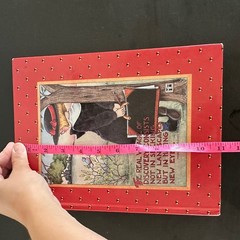 Vtg Mary Engelbreit Sketchbook Red Hardcover Grid Journal 90’s Stationery Whimsy