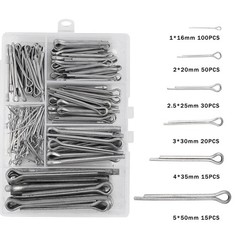 230 Pcs Cotter Pin Assortment Set 304 Stainless Steel Value Kit US