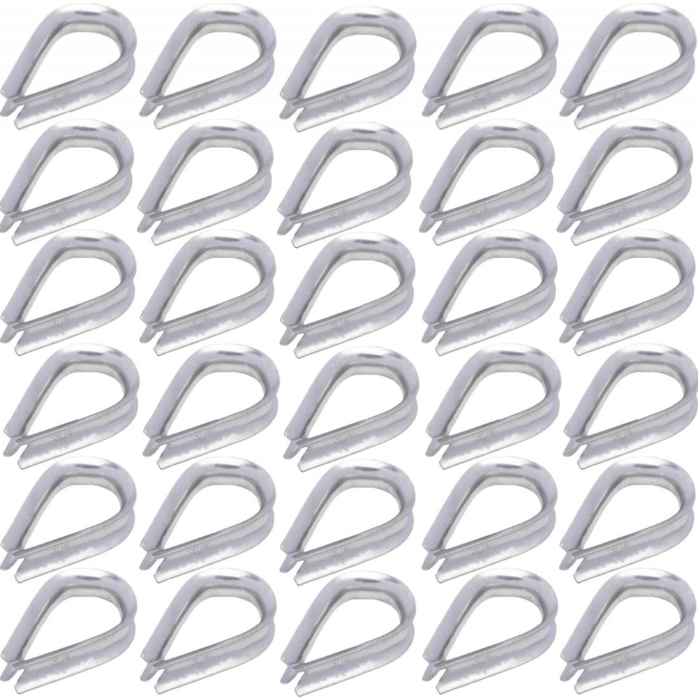 20 Pack M5 Stainless Steel Thimble, 5/32-3/16 Inch Wire Rope Cable Rigging