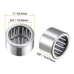 5Pcs 3/4-inch Bore 1-inch OD 5/8-inch Width P0 Needle Roller Bearings GCr15