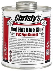 Christy’s Red Hot Blue Glue Blue Cement For PVC 32 oz