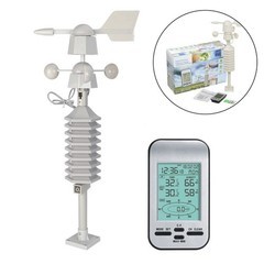 Indoor And Outdoor Weather Station With Wireless Anemometer And Thermometer