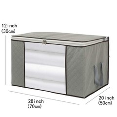 4 Pack Foldable Large Storage Bags 28 x 20 x 12 (L x W x H) inch for Comforte…