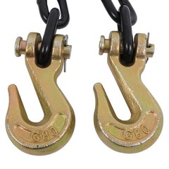 3,300 lbs G80 Transport Bundle Chain 1/4 Inch x 14 Ft with Clevis Grab Hooks