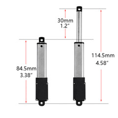Electric Micro Linear Actuator 12V 1.2″ 2″ 3″ 4″ Stroke Fast Speed Up To 6inch/s