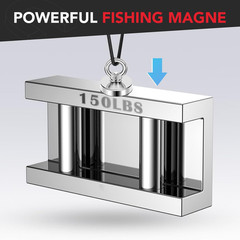 Strong Neodymium Fishing Magnets 150 Lbs(68 KG) Pulling Force Rare Earth Magnet