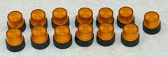 13 AMBER LENS FLUTED FOR LEDTRONICS LAMPHOLDER RPNL-10.20-044A
