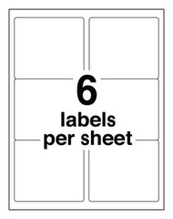 WING OFFICE Premium Shipping Labels Blank Self Adhesive 6 per Sheet 3.33″ X 4″