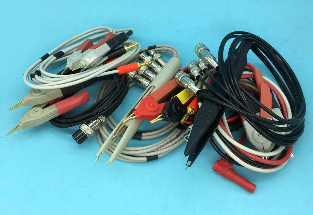 Four Wire (Kelvin) Test Clips Tweezers with BNC/banana plug for LCR Meters