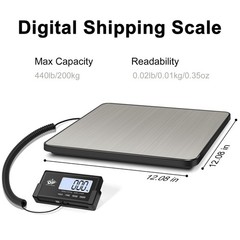 Shipping Scale for Packages, 440lb/0.35oz High Accuracy Digital Postal Scale,…