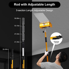 Drywall Flat Finishing Box Tool With Adjustable Rod 3.44-5.51ft For Wall Ceiling