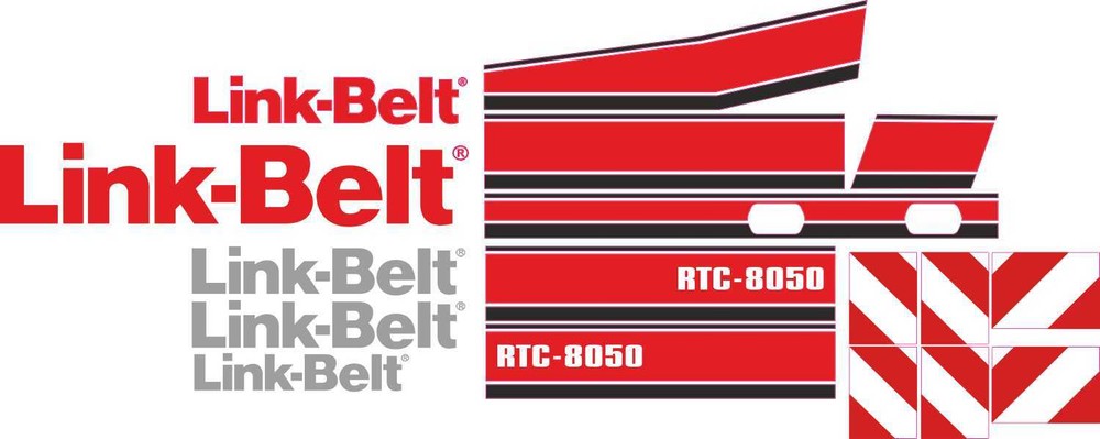 Link-Belt RTC8050 Crane Decal Kit – very high quality aftermarket decals