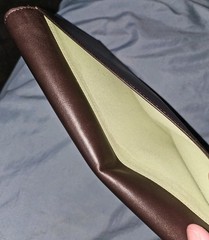 Franklin Covey Dark Brown Full Grain Leather Planner Notebook Cover Snap Closure