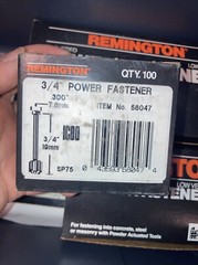 Remington Power Hammer, Actuated Fastening Tool 476, Loads, Fasteners, Tool Box