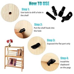 104Pcs Shelf Pins Pegs Kit,4 Styles Shelf Support Pegs,Bookshelf Pegs for She…