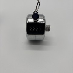 Hand Tally Counter 4 Digits Silver New