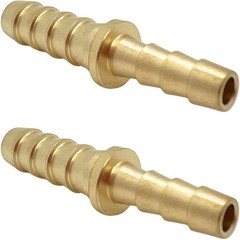 2 PCS Brass Reducer 1/4″ to 3/16″ Barb Hose ID Splicer Barbed Fitting, Hex Un…