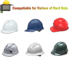 3 Pack Hard Hat Sunshield Upgrade Full Brim Neck Sunshade Cover – GREY
