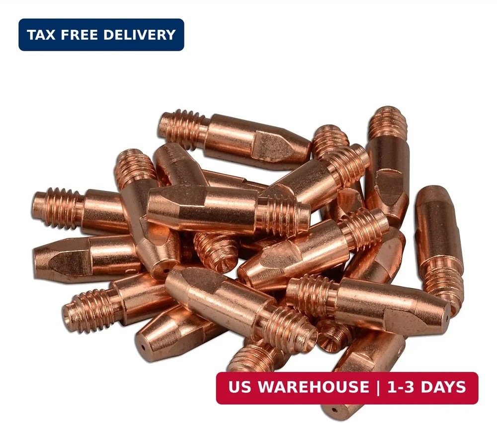RIVERWELD MIG MAG Contact Tips M8 .045″ 1.2mm 140.0442 Copper Consumables Fit 36