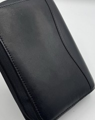 Vtg Franklin Covey Black Leather Spacemaker Full Zip Binder Planner 1996 Compact