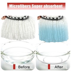 Mop Head Replacement, 3 Pack Spin Refill 1-TANK (3pcs), White