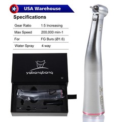 Dental 1:5 Increasing Handpiece Fiber LED Contra Angle Standard Head E-type