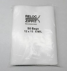 6 MIL 12×15 Zip Seal Lock Bags Zip Slide Lock Thick Clear Reloc Jumbo 12 x15 100
