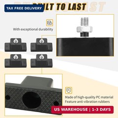 4 Pack Rubber Vibration Isolator Mounting Bracket with 8 Expansion Screws & 4 Sh