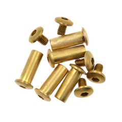 5Pcs Brass Straight Razor Pins Knife Handle Screw Culter Cutlery Repair Tool